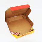 La boîte de la livraison de pizza d'e cannelure a ridé la coutume de Cmyk de boîte à pizza a imprimé la boîte travaillée de la livraison de foold