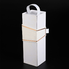 Boîte plate de empaquetage de luxe UV d'emballage de champagne de genièvre de carton de boîte-cadeau de bouteille de vin de poignée