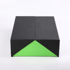 Éponge de coupe-circuit adaptée aux besoins du client par carton vert noir de luxe de cuir d'unité centrale de boîte-cadeau de porte à deux battants