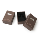 Couvercle et base deux morceaux de boîte-cadeau de papier de Brown de luxe avec l'impression UV de parfum