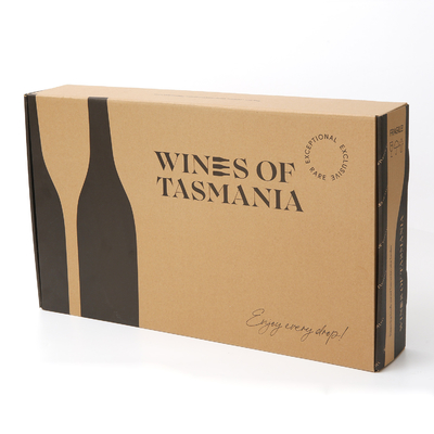 acheter Bouteille 6 esthétique de luxe de papier ondulée de boîte-cadeau de bouteille de vin rouge aucune impression online manufacture
