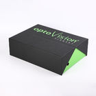noir de porte à deux battants et boîte-cadeau de luxe de carton en cuir vert d'unité centrale avec l'insertion adaptée aux besoins du client d'éponge de coupe-circuit