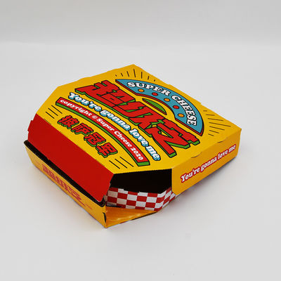 acheter La boîte de la livraison de pizza d'e cannelure a ridé la coutume de Cmyk de boîte à pizza a imprimé la boîte travaillée de la livraison de foold online manufacture