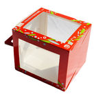Boîte de fenêtre claire de gâteau d'ODM empaquetant le PVC imprimé fait sur commande pliant d'Artpaper de poignée