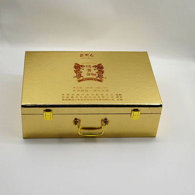 acheter Emballage d'or de luxe en bois articulé de poignée des boîte-cadeau 300g pour des soins de santé online manufacture