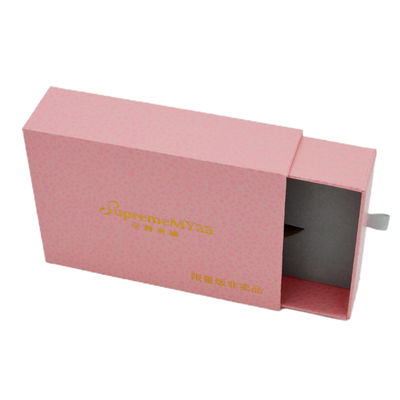 acheter Boîte-cadeau cosmétique en similicuir empaquetant la boîte rose rigide de match du tiroir 400gsm de papier va-et-vient online manufacture