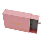 Boîte-cadeau cosmétique en similicuir empaquetant la boîte rose rigide de match du tiroir 400gsm de papier va-et-vient