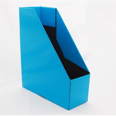 acheter Stratification brillante bleue de Collapsibile EN71 de l'appartement 340mm d'organisateur de bureau ondulé de stockage de fichier online manufacture