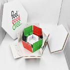Deux couches de carton de thé de chocolat de caisse d'emballage hexagonale rigide de luxe