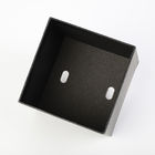 La boîte de montre en cuir personnalisée par feuille d'or deux morceaux de papier rigide avec l'oreiller a enveloppé noir
