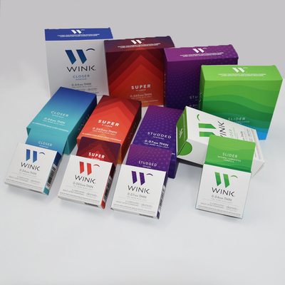 acheter Le paquet plat de 1 morceau doucement a stratifié la boîte de soins de santé de préservatif imprimée par couleur faite sur commande de luxe de boîte-cadeau online manufacture
