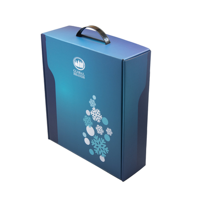 Boîte cadeau de bouteille de vin personnalisable exquise pour les célébrations des fêtes