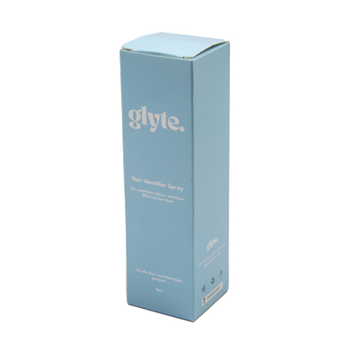 Boîte d'emballage cosmétique recyclable bleue pour soins de la peau avec impression UV et insert EVA personnalisable