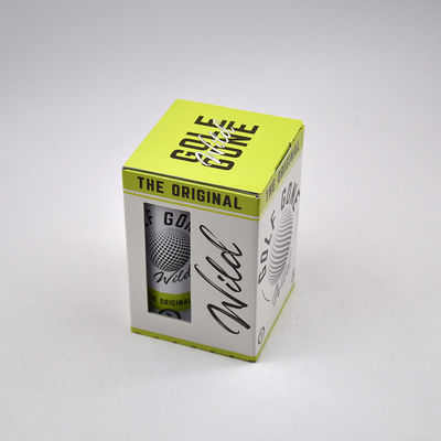 Boîte cadeau de balles de golf personnalisée haut de gamme avec logo imprimé, fenêtre transparente et carton recyclé pour un emballage tendance