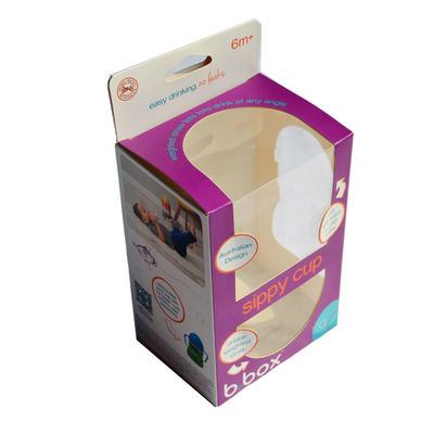 Boîte de papier de bouteille à lait avec la fenêtre claire