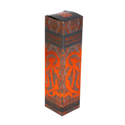 Emballage simple de carton de Noël de vin de boîte-cadeau orange de bouteille