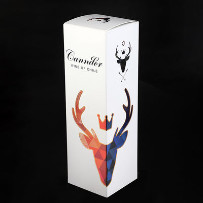boîte-cadeau Artpaper pliant Champagne Whisky Alcohol Packaging Box simple de bouteille de vin 250g