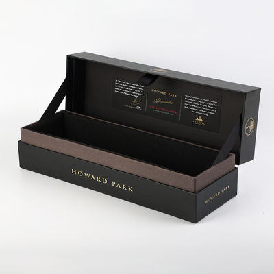 La feuille d'or a personnalisé le whiskey Brandy Boxes Packing de boîte de Gin Single Wine Bottle Gift