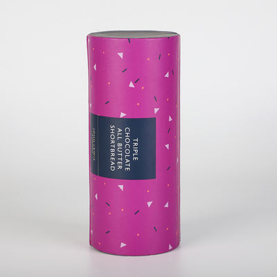 Boîte de luxe de tube de carton de nourriture 165mm*70mm CMYK pour des biscuits