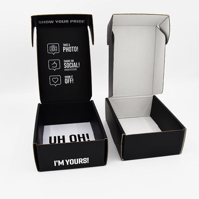 Petites boîtes ondulées noires d'annonce de 3 plis pour les cadeaux de empaquetage de expédition de métier