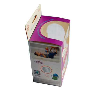Emballage pliable clair accrochant Pantone de couleur de boîte de fenêtre avec l'en-tête d'étagères
