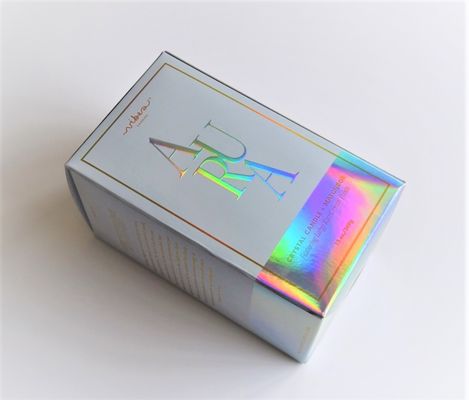 Boîte olographe de bougie avec l'impression d'or