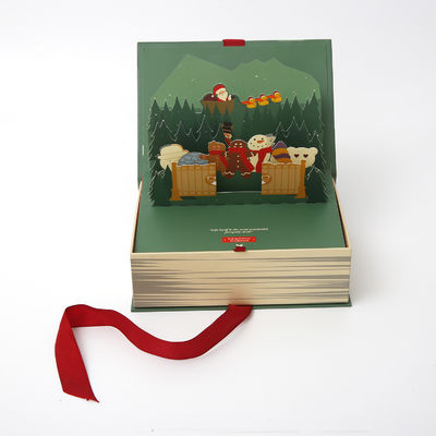 Impression offset de luxe de boîte-cadeau de fermeture magnétique de ruban